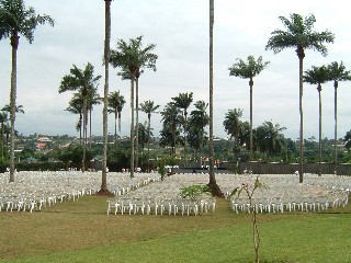 12,000 chairs were set up